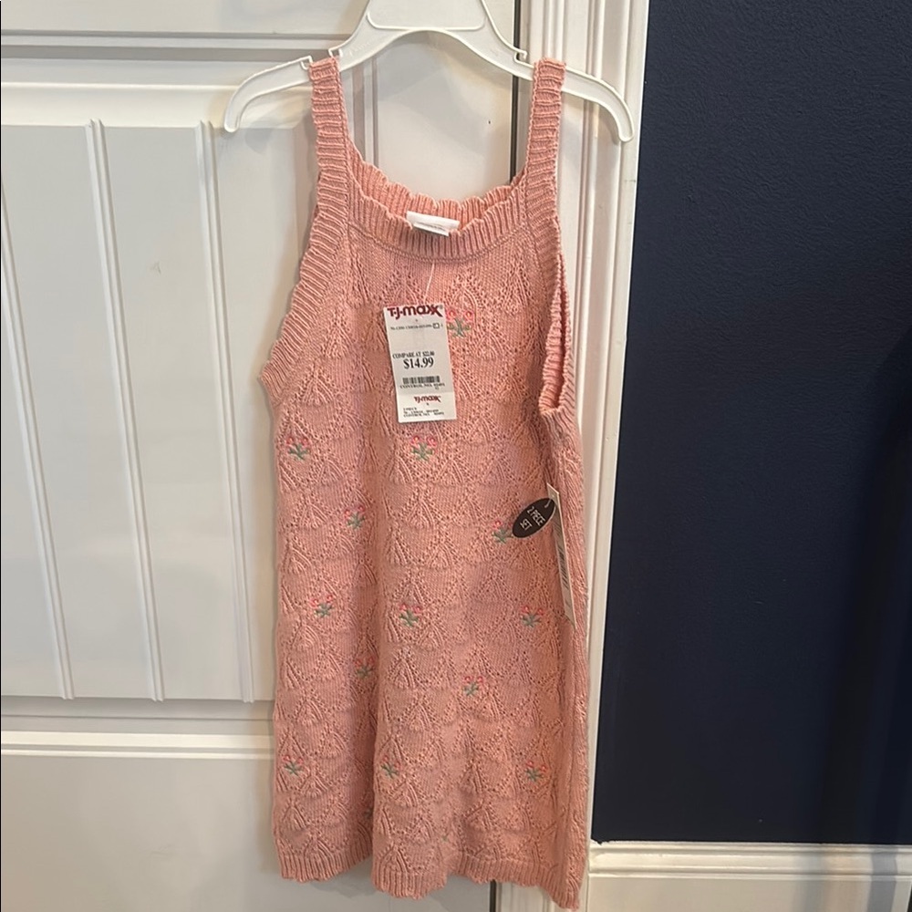 Pink Knit Kids Dress by T.J.Maxx